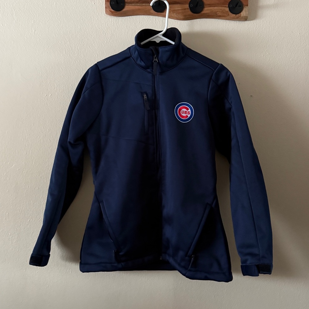 Antigua Chicago Cubs MLB Navy Blue Softshell Jacket Water Resistant Size S